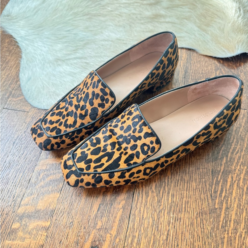 Nordstrom Leopard Calf Hair Flats 8.5